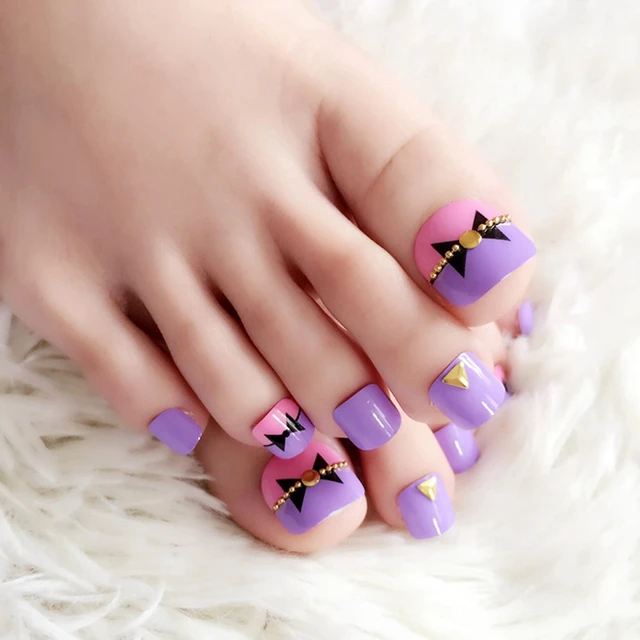 acryl falsche ngel nagel lila bogen knoten muster niet nail art manikre werkzeuge zehen tipps 24 - Acrylngel Muster acryl falsche ngel nagel lila bogen knoten muster niet nail art manikre werkzeuge zehen tipps 24 - Acrylngel Muster