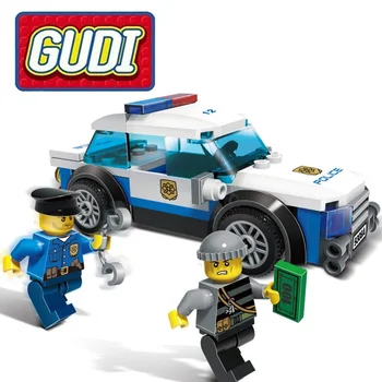 

City Building Blocks Assembled Simulation Policeman Prisoner Doll DIY Model Play Game Toys Brick Children Kids Gifts