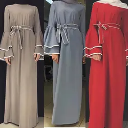 Абайя, кафтан мусульманский хиджаб платье джилбаба кафтан Рамадан Турции одежда из Дубая для Для женщин Elbise Бангладеш турецкая исламская