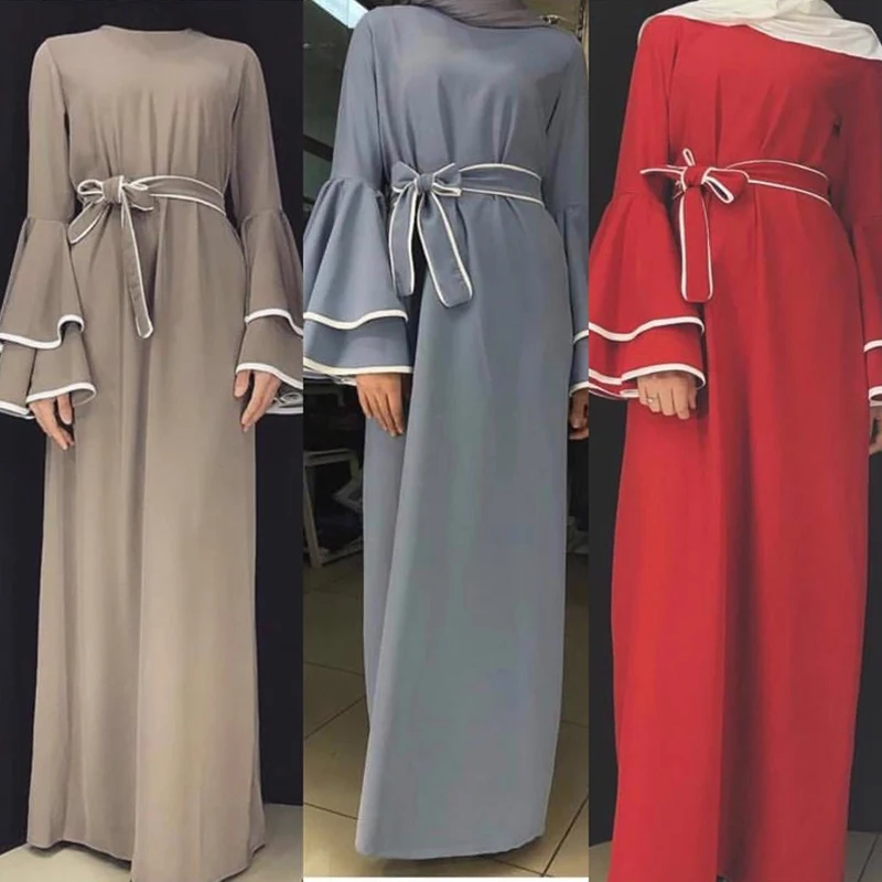 Abaya Kaftan Hijab Muslim Dress Jilbab Caftan Ramadan Turkey Dubai Abayas For...