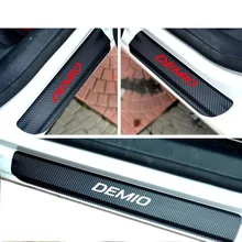 4 pz in fibra di carbonio adesivo in vinile Auto Davanzale Del Portello Del Piatto Dello Scuff Per Mazda Demio Auto Parti Accessori