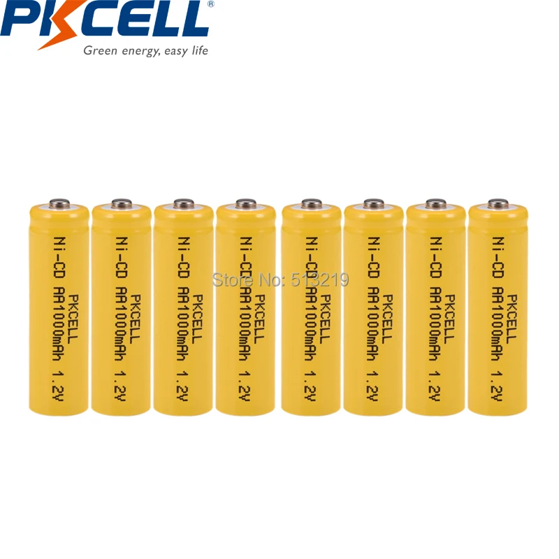 

8Pcs NiCd 1.2V Batteries AA Rechargeable Battery 1000mAh Button Top for Solar Garden Light batteries remote control toys car P30