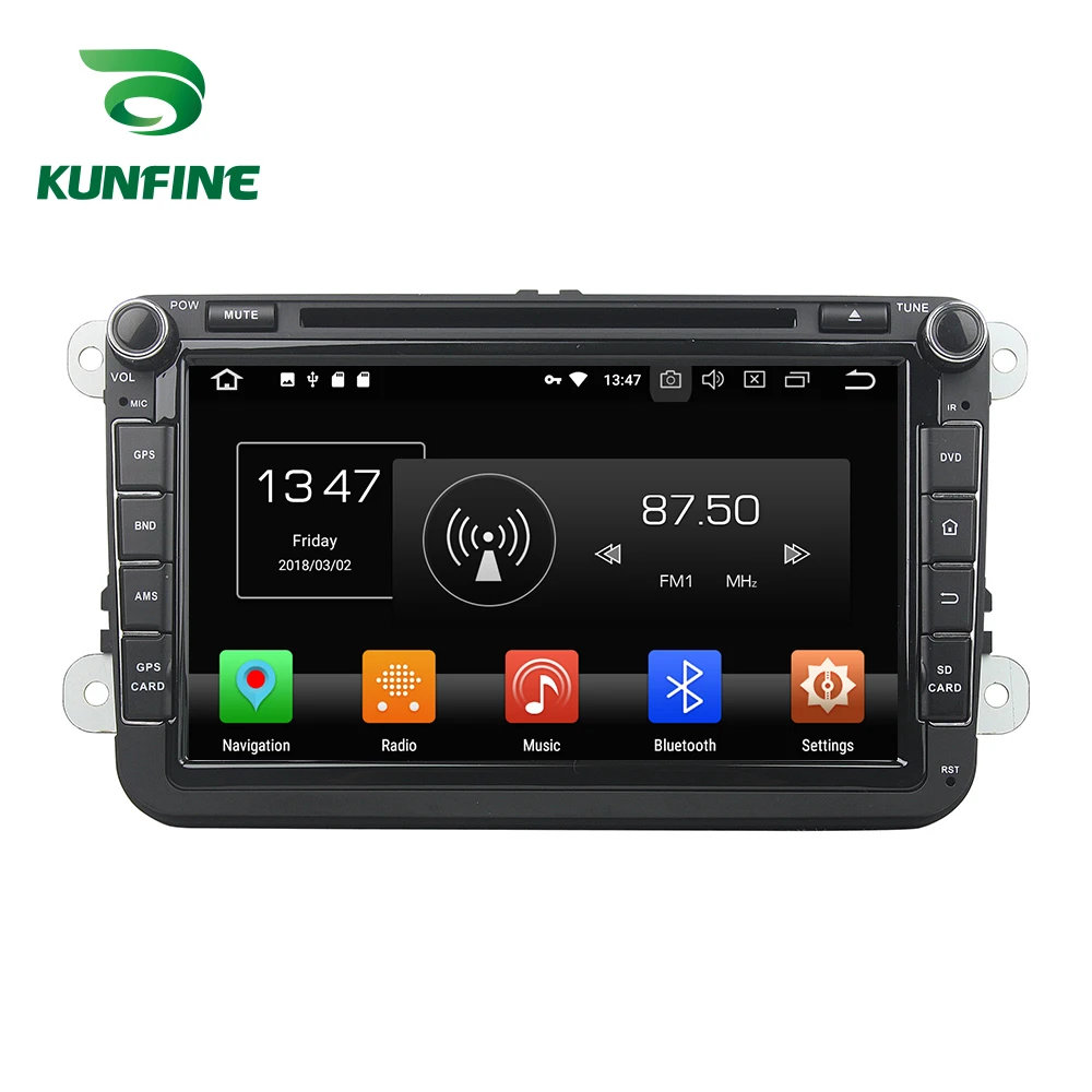 KUNFINE 4 ядра 2 ГБ оперативная память Android 8,1 автомобиль DVD gps навигации мультимедийный плеер стерео для VW Magotan 2006-12 Радио головного устройства