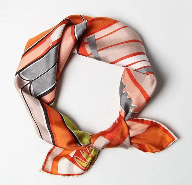 Small Silk Scarf for Women 55*55cm Square Bandanna Pure Twill Silk