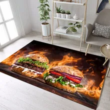 Гамбургер огненные ковры и ковры для детей Детская домашняя гостиная большая Нескользящая Подушка спальня Туалет кухня пол двери коврики для ванной
