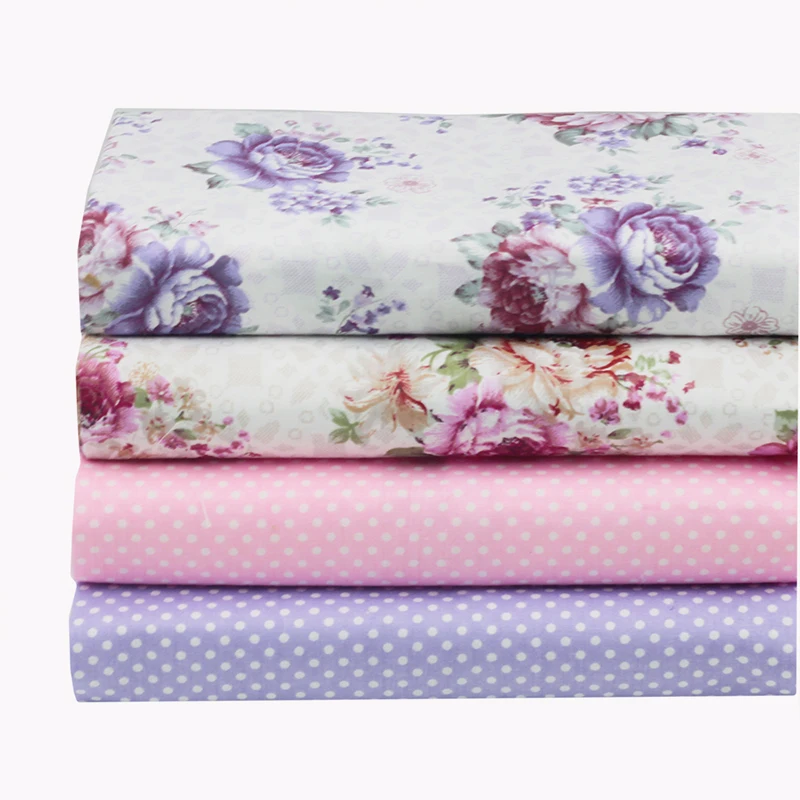Новые 4 шт. цветочный Рисунок саржевый с волновым орнаментом хлопчатобумажной ткани Швейные Стёганое одеяло ing для лоскутного шитья Комплект постельного белья собственными руками Сделай Сам стеганые простыни 40x50 см