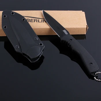 

ToughKeng 10PCS/lot Timberline Knife 440A Stainless Steel 58HRC Hardness Necklace Knife Fixed Blade Knives Tool Free shipping