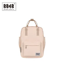 8848 Brand Backpack For Women Schoolbags For College Student Waterproof Oxford Fashion Light Pink Solid Knapsack