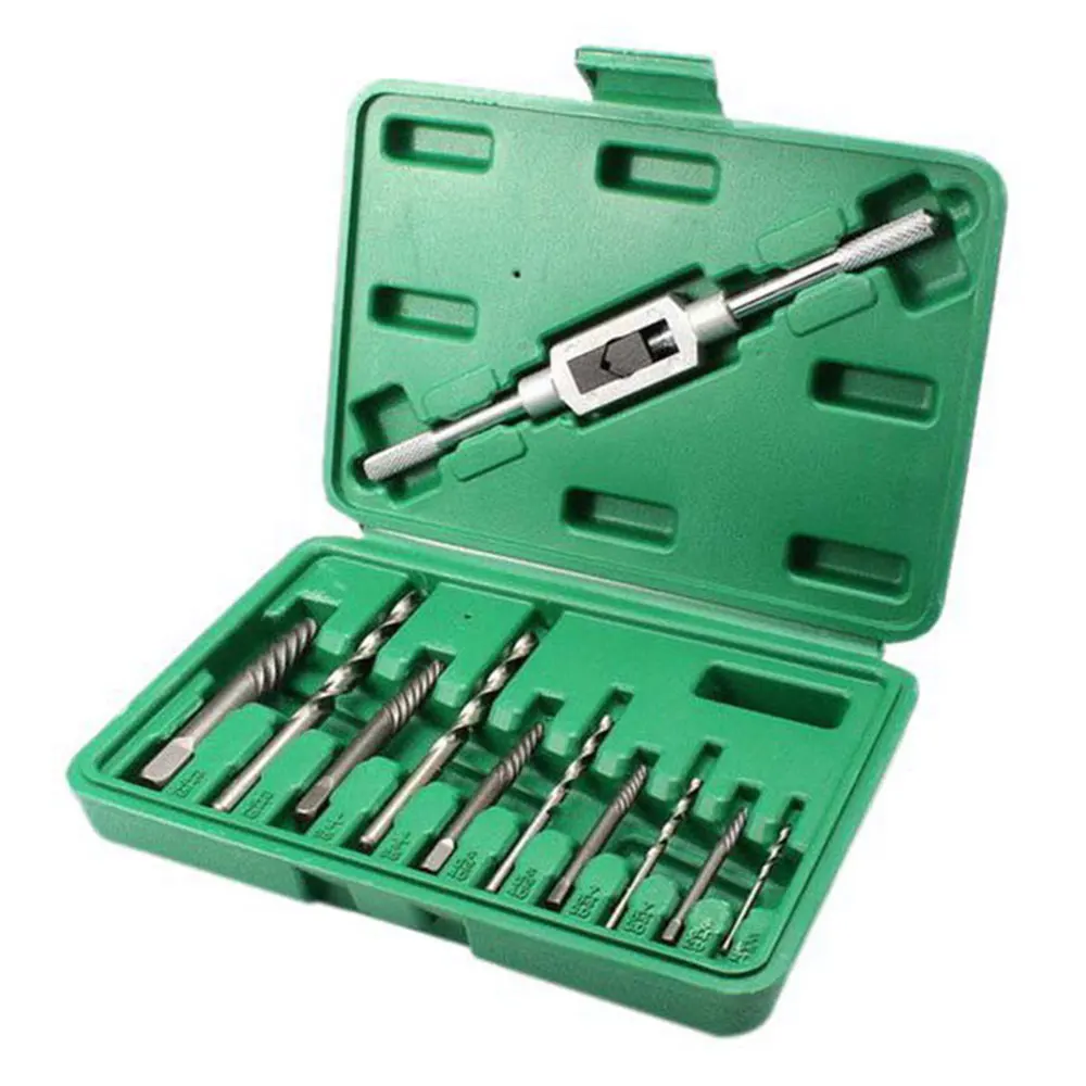 11pc/Set Damaged Broken Screw Extractor Bolt Stud Remover Tool Kit Set