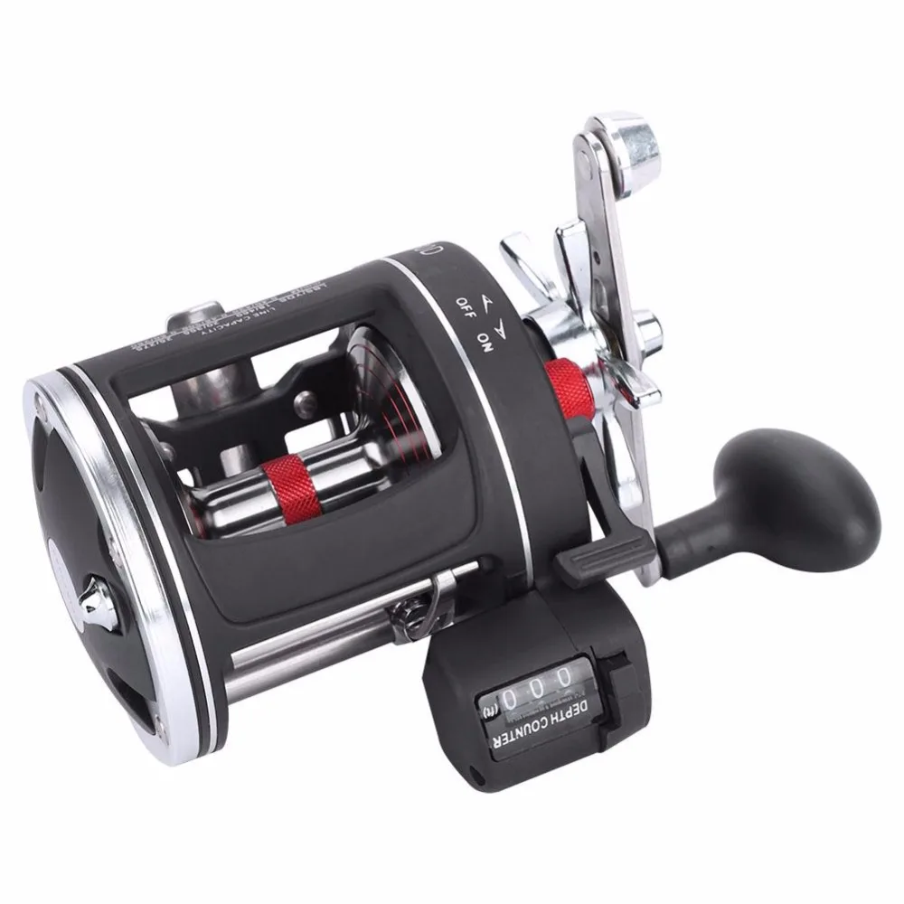 Рыболовная катушка с линейным счетчиком катушка для троллинговой рыбалки проволочная чашка из алюминиевого сплава для левшей и правой руки барабанное колесо рыболовные инструменты