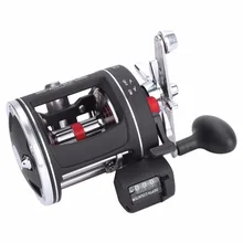 Рыболовная катушка с линейным счетчиком катушка для троллинговой рыбалки проволочная чашка из алюминиевого сплава для левшей и правой руки барабанное колесо рыболовные инструменты