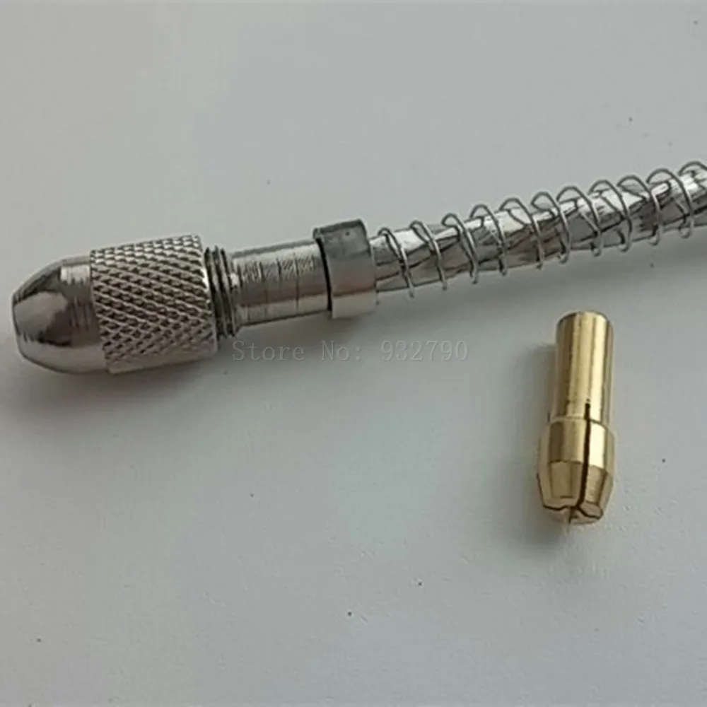 Semi-automatic Spiral Drill Hand Push Drilling with Spring Beading Jewelry Pin Vise Tool 