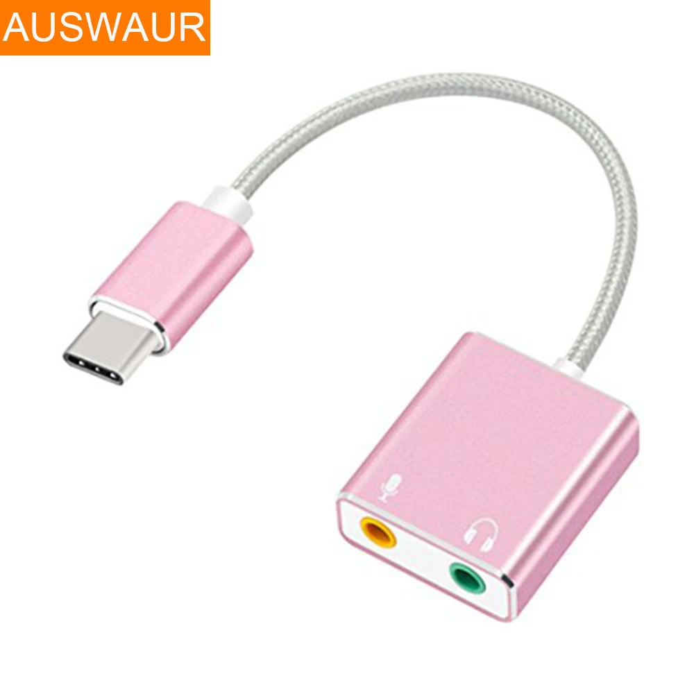 USB Type C AUX адаптер конвейер для Macbook Pro Huawei Matebook X E Xiaomi Mipad 2 Samsung Tablet 3 5 мм Aux микрофон