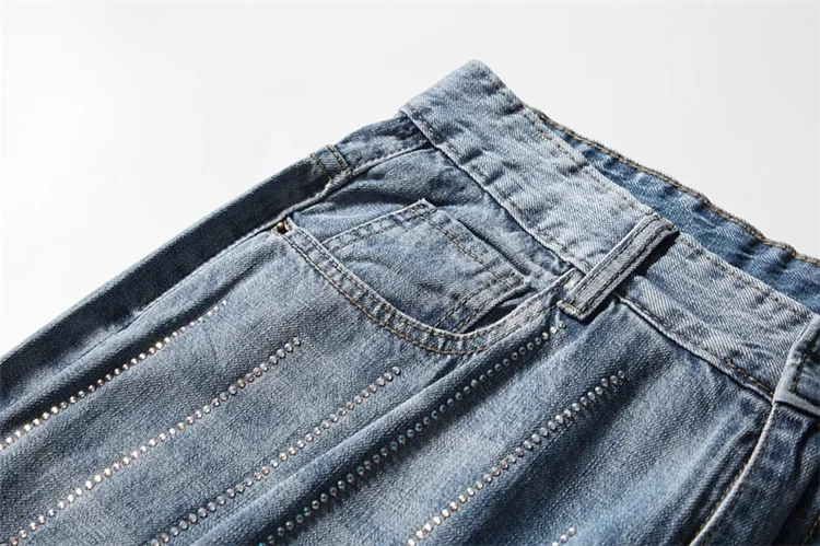 Оптовая продажа может подойти 100 кг XL-6XL плюс размер хлопковые джинсы женские отличное качество 100% хлопок был тонкий бисер карандаш джинсы