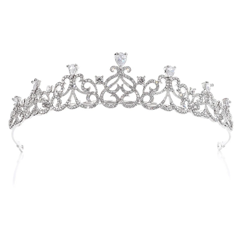 

Bride Crown Hair Accessory Rhinestone Wedding Women Tiaras Queen Jewelry Headwear