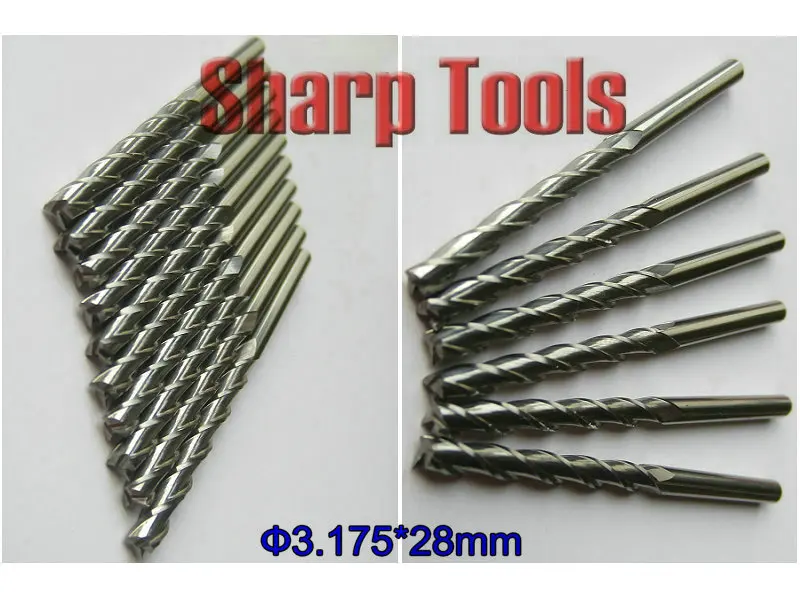 Набор твердосплавных фрез для работы Sharp 3 175*28 мм флейты с ЧПУ инструменты резьбы