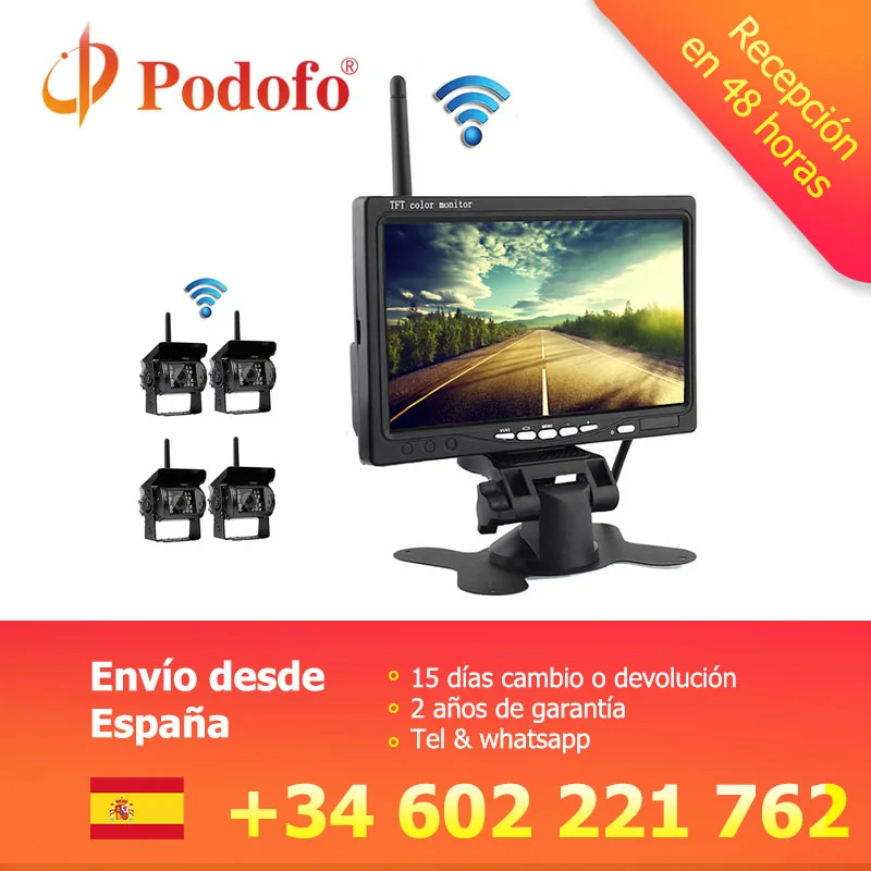Podofo Wireless 4 Backup font b Cameras b font IR Night Vision Waterproof with 7 Rear