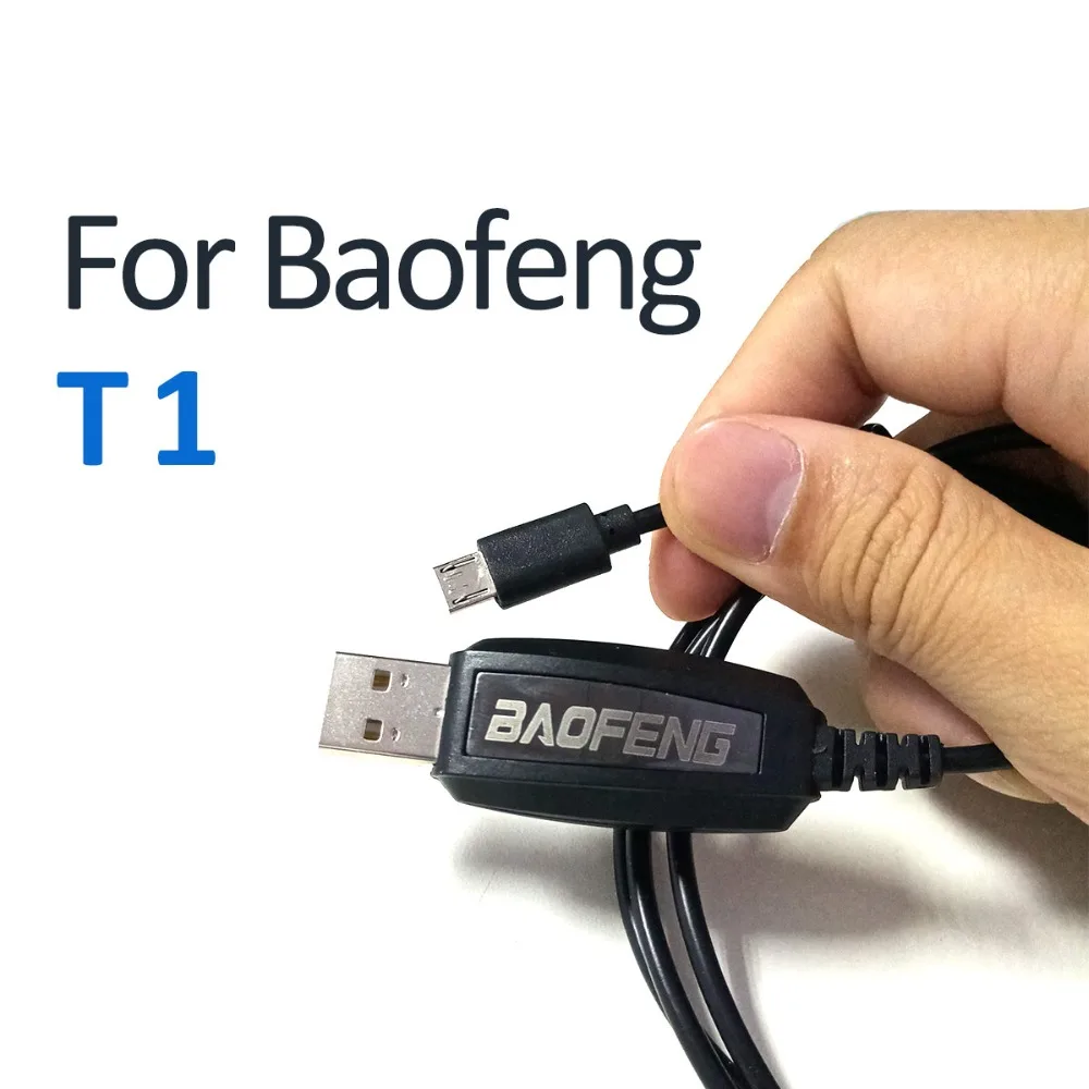 Baofeng T1 USB Кабель для программирования BF-T1 Walkie Talkie программный кабель с CD драйвером Micro USB шнур для T1 радио аксессуары