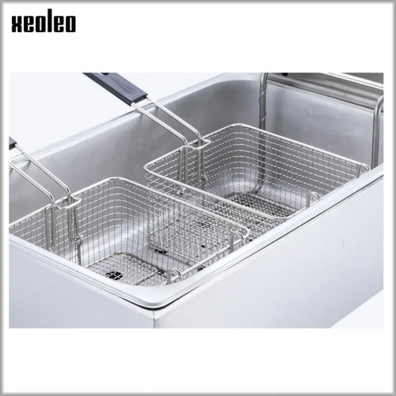 XEOLEO Electric Deep Fryer 12L Commercial Stainless Steel French KFC Fries Double Baskets Kitchen Mechine Food Processor 3