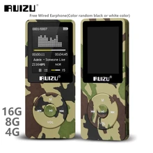 RUIZU X02 Ультратонкий MP3-плеер Usb 4 ГБ 8 ГБ 16 ГБ для хранения 1,8 дюймов экран воспроизведение 80h Высокое качество радио Fm Электронная книга музыкальный плеер