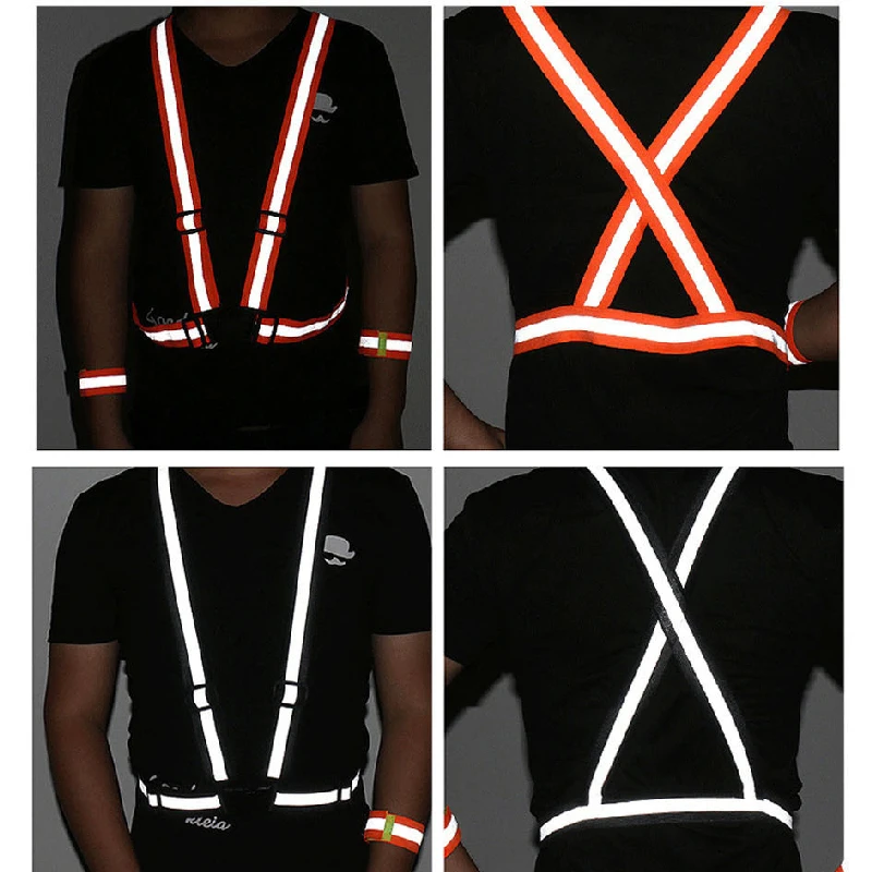 Reflective Vest High Visibility Unisex Outdoor Running Cycling Safety Vest Adjustable Elastic Strap Fluorescence Work Wholesale Reflective Vest High Visibility Unisex Outdoor Running Cycling Safety Vest Adjustable Elastic Strap Fluorescence Work Wholesale