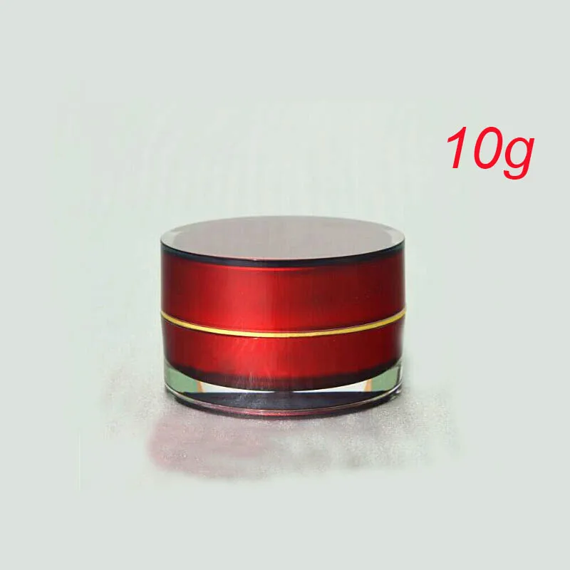 

100pcs wholesale 10g round red color cream jar ,plastic empty 10g small Cosmetic Jar, red Cosmetic Packaging 10g