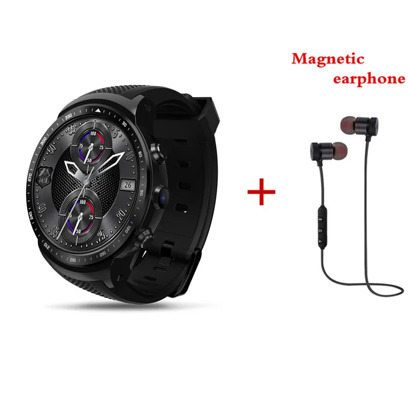 Zeblaze Thor PRO 3g gps Смарт-часы Android 5,1 MTK6580 1 Гб оперативной памяти, 16 Гб встроенной памяти, спортивные сердечного ритма, Смарт-часы для мужчин BT 4,0 для iOS и Android телефон - Цвет: black  add  headset