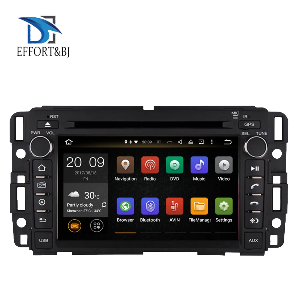Clearance Android 9.0 Car GPS Navigation with Big USB AUX hole For GMC Yukon/Tahoe/Acadia/Buick Enclave/CHEVROLET Suburban2007-2012 player 0