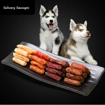 

Dog Snacks 4 Flavors Salivary Sausage fresh Ham Beef Mutton Chicken Venison Training Rewards Cleaning Teeth Dog food
