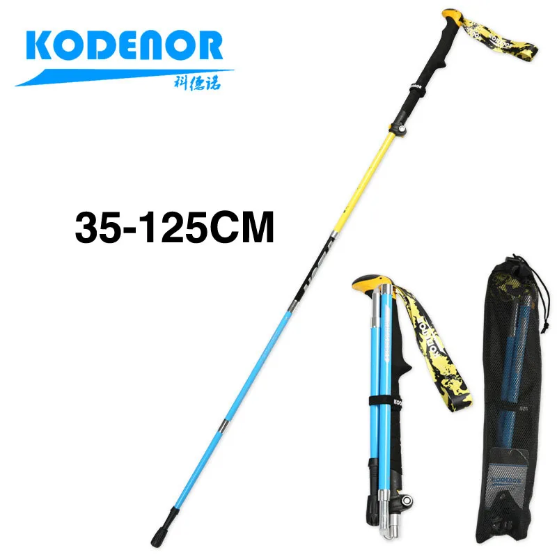 

nordic carbon fiber folding trekking pole ultralight adjustable travel hiking Nordic walking stick telescopic ALPENSTOCK