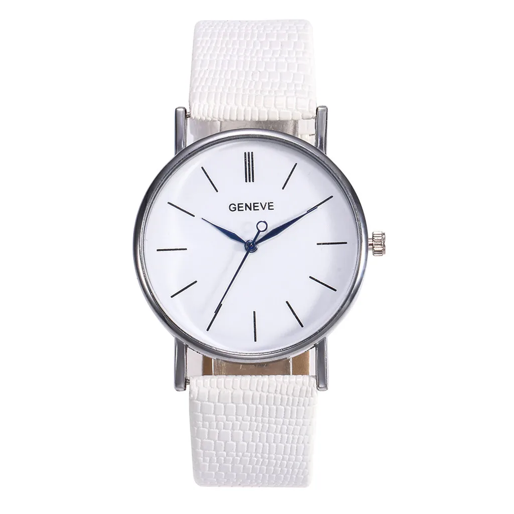 

2019 WomenWatches Qeneve Brand New Quartz Women Wrist Watch Leather Strap Korean relogio feminino