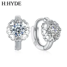 H: HYDE Горячая CZ камень кристалл прекрасные очаровательные серебряные серьги-кольца для женщин девочек Букле д 'Орель Pendientes Brincos