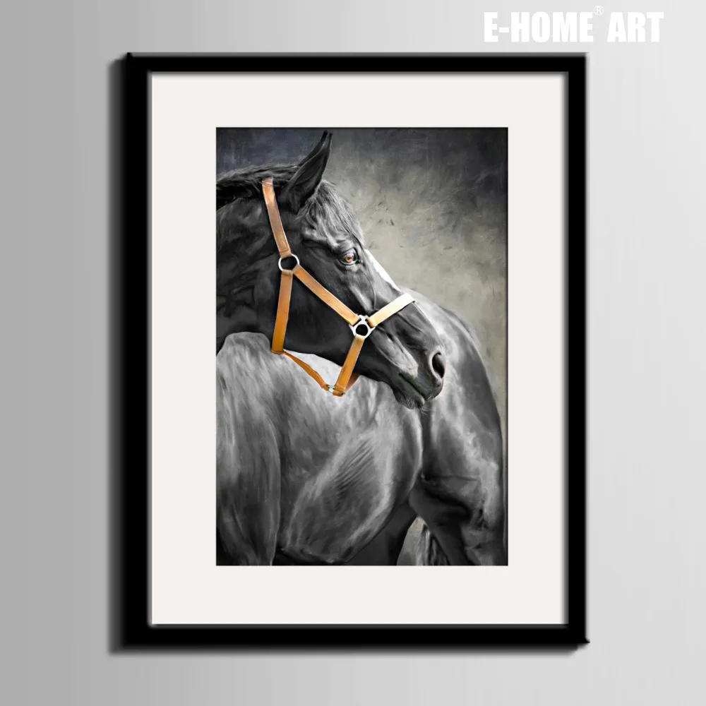 Nordic style Art Print Framed Canvas Painting Art Two Horses Painting