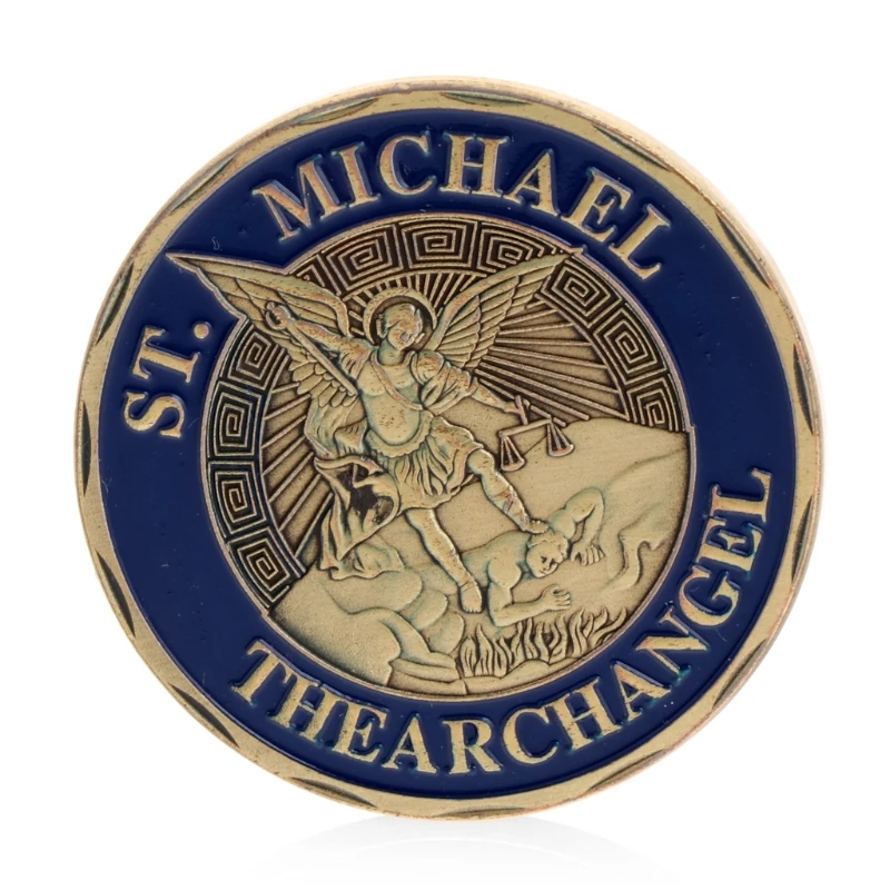 

Saint Michael The Archangel Commemorative Challenge Coins Collection Token Art