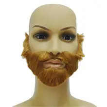 Поддельные усы для взрослых мужчин поддельные бороды Коричневый Хэллоуин Борода Усы с эластичной лентой праздничные вечерние принадлежности