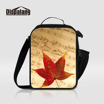 

Dispalang Cooler Lunch Bag for Kids School Thermal Lunchbox Maple Leaf Prints Food Bag Picnic Totes Carry Portable Case Meal Bag