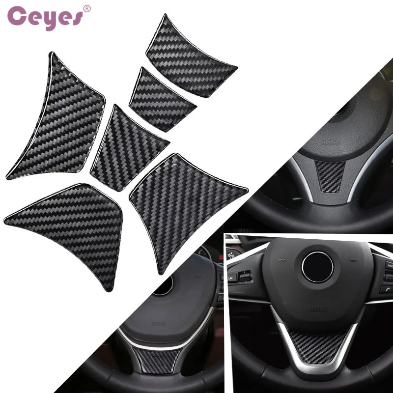 

Ceyes Auto Steering Wheel Sticker Case For Bmw 5 Series E60 3 Series E90 E95 X1 Tourer 2017 Carbon Fiber Accessories Car-Styling