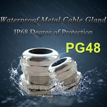 1 шт. PG48 никель латунь металл IP68 Водонепроницаемые кабельные сальники разъем провода желез для 37-44 мм кабель