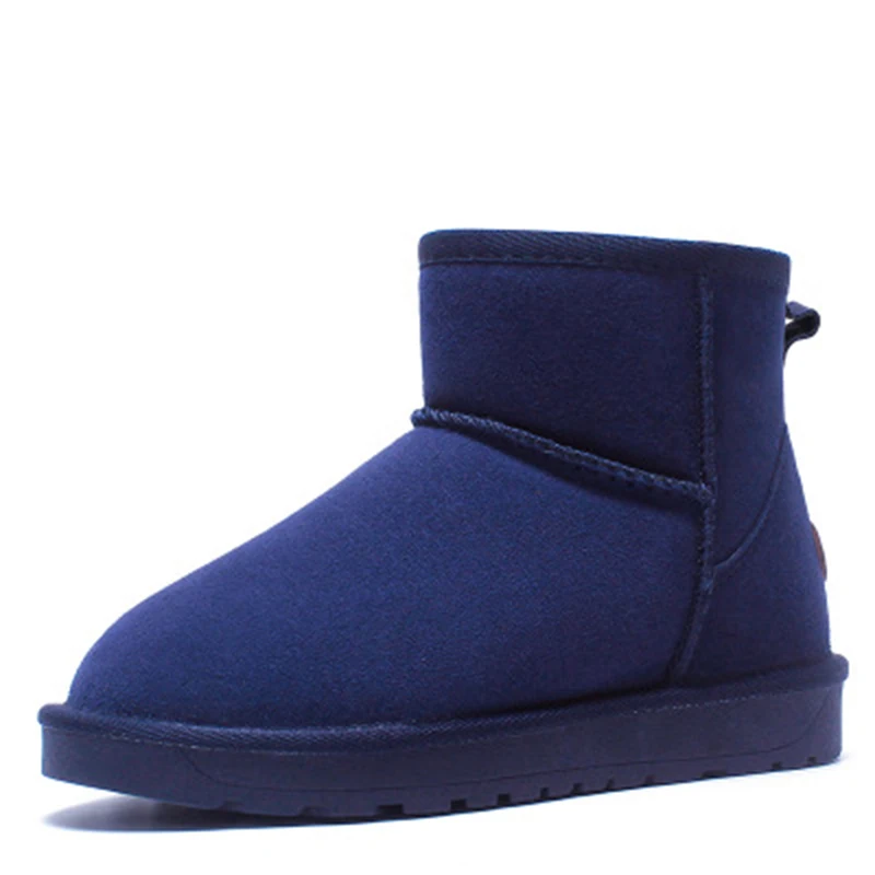 Zapatos mujer/Женская обувь с круглым носком, зимние сапоги, новые зимние сапоги на молнии, женская обувь, женская теплая Классическая обувь - Цвет: -5854 Blue