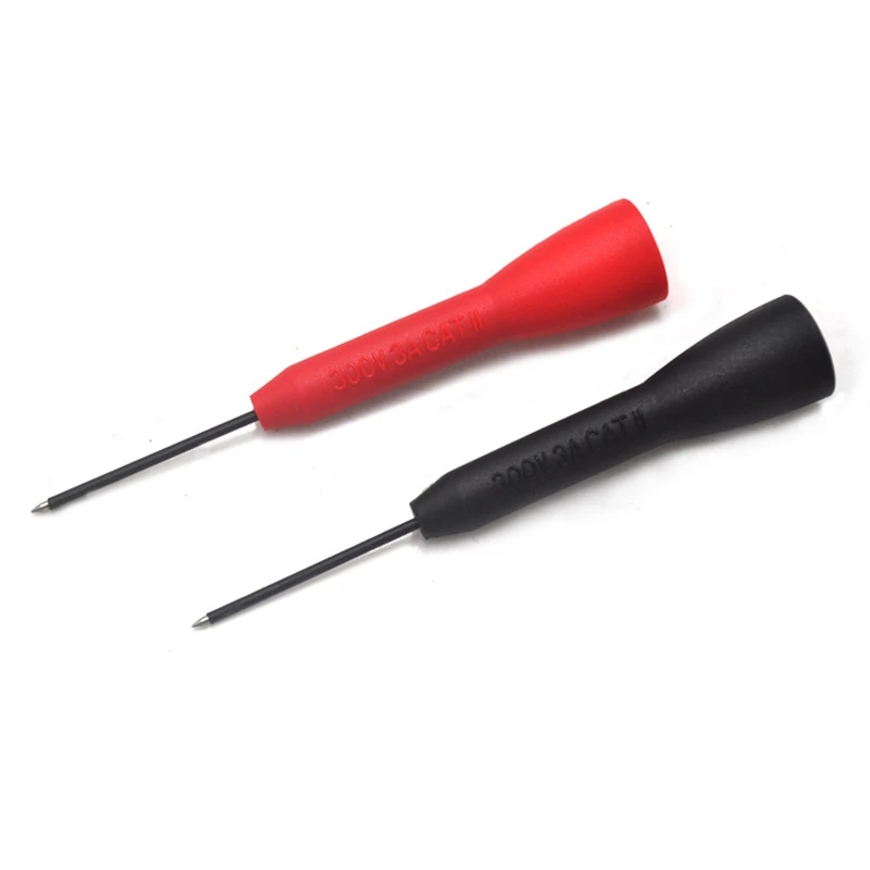 

A pair Spring Test Probe Tips Insulated Test Hook Wire Connector for Multimeter Stainless Steel Needle Test Leads Pin