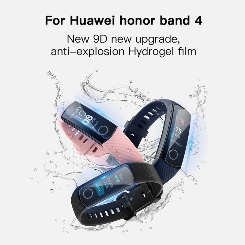 Анти-шок 9D Мягкий ТПУ HD ультра прозрачная защитная пленка для huawei Honor Band 4 Band 4 умный Браслет полная защитная крышка для экрана