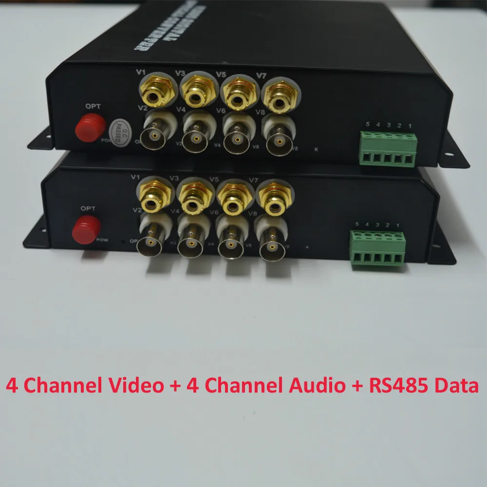 

High Quality 4 Channel Multifunction Digital Video/Audio/Data Optical Fiber Media Converter -1Pair