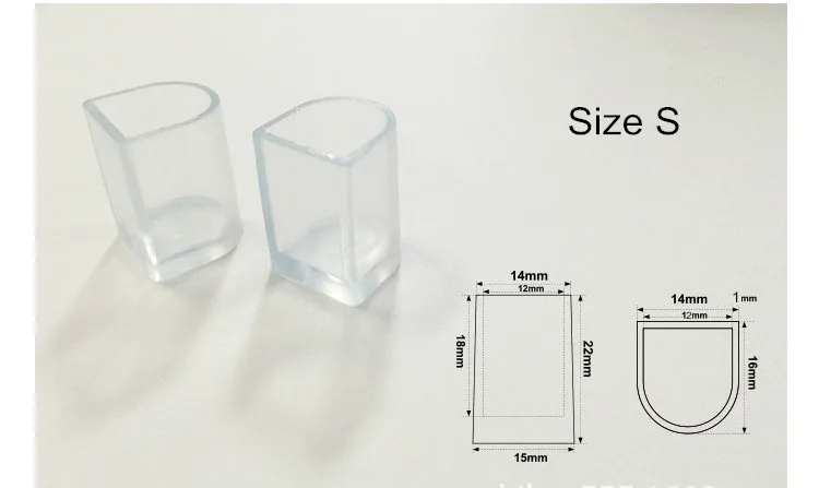 2 пар/лот протекторы для обуви на высоком каблуке каблук-шпилька для латинских танцев покрывает пятки пробки Противоскользящие силиконовые Высокие Heeler для свадебной обуви - Цвет: Size S
