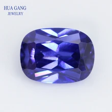5A Tanzan Blue Baguette Shape Cut CZ Stone Synthetic Gems Cubic Zirconia For Jewelry Size 4x6~8x10 Free Shipping