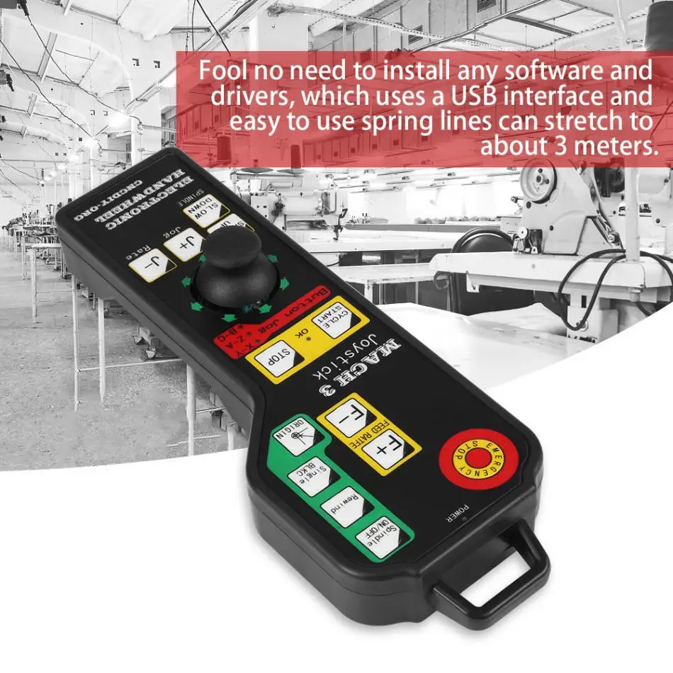 CNC Controller Engraving Machine Manual Controller USB Connector 6-axle Control for Mach3 system High Performance Mach 3