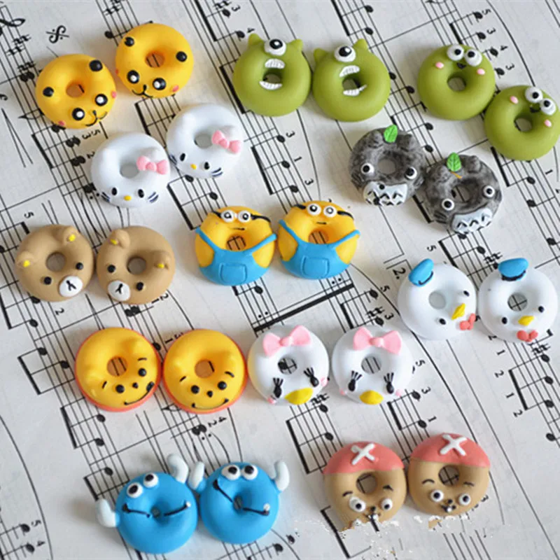 

10Pcs Cartoon Pikachu Hello Kitty Totoro Resin Flatback Cabochons For DIY accessoris Phone Case Scrapbooking Kids Craft Charms