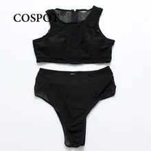 COSPOT высокой 2018 шею бикини купальный костюм размер XL сексуальные купальники высокой талией женщин стринги купальники Майо де bain роковой