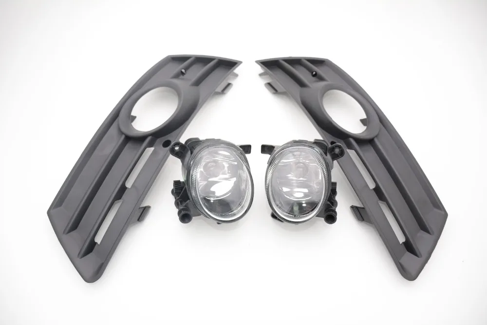 

Set Fog Light Lamp With Bulbs + Front Bumper Fog Light Grille Cover For Volkswagen VW CC 2009-2012