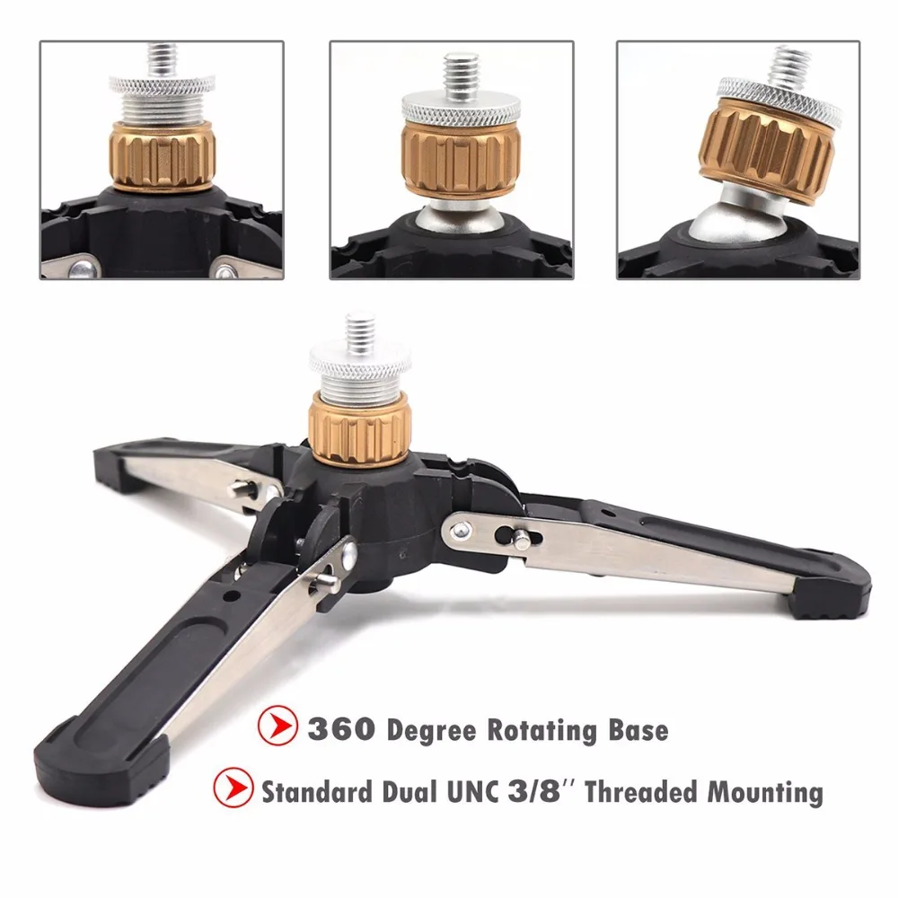 

3 Feet Tripod Base Monopod Stand Holder with Standard 3/8 to 1/4 Thread Adapter for Canon Nikon zhiyun Crane 2 DSLR Cameras