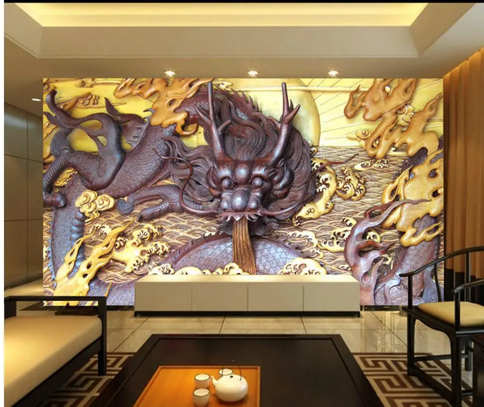 

3d name wallpapers custom 3d wallpaper Dragon TV backdrop stereoscopic 3D relief wall 3d wallpaper